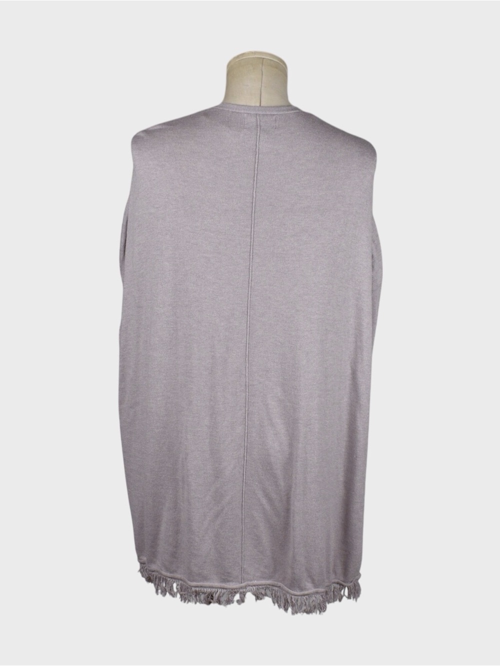 Universal Thread Fringe Trim Open Front Ruana Sweater - Picture 3 of 5